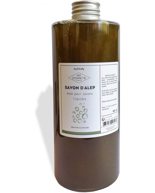 Savon liquide d'Alep 15% Baies de Laurier - 100% Naturel - 500 ml - MyCosmetik