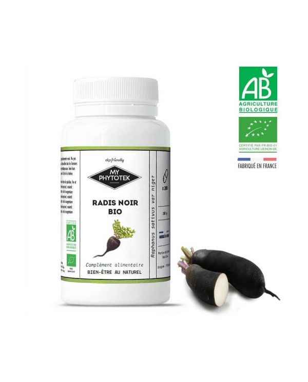 90 Gélules Radis noir BIO - 250mg - MyPhytotek