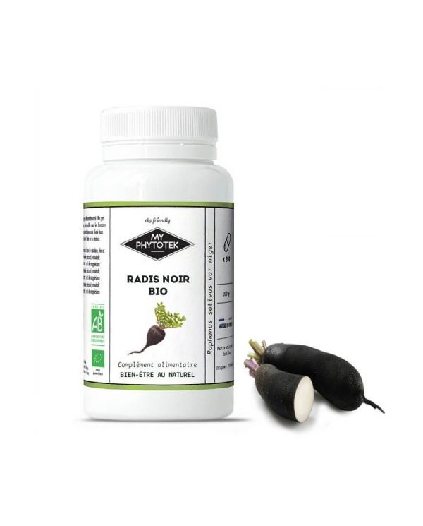 90 Gélules Radis noir BIO - 250mg - MyPhytotek