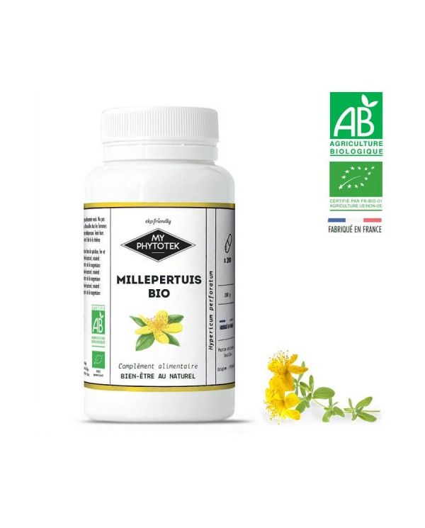 200 Gélules Millepertuis BIO - 215mg - MyPhytotek