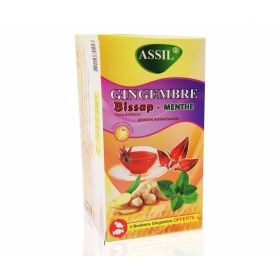 Tisane Gingembre Bissap (Fleurs d'Hibiscus) et Menthe - 100% Naturelle - ASSIL