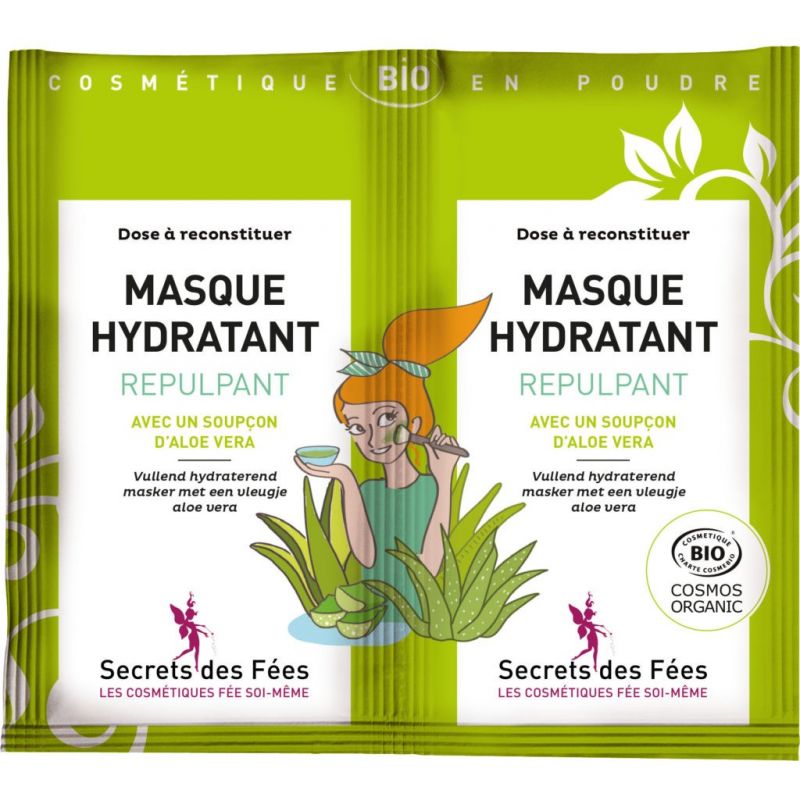 Masque Hydratant Repulpant Bio (PEEL-OFF) - Sachet 2 doses de 4,5 g - Secrets des Fées