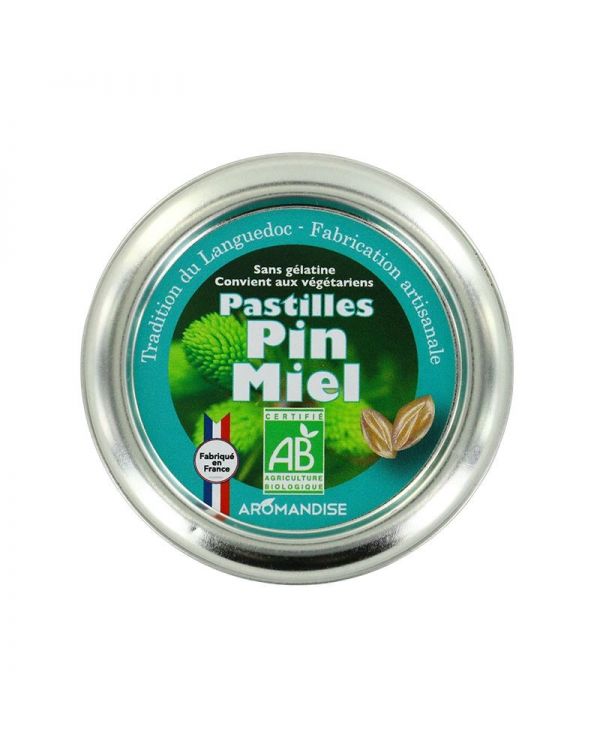 Pastilles Bio au Pin et Miel - 45 g - Aromandise