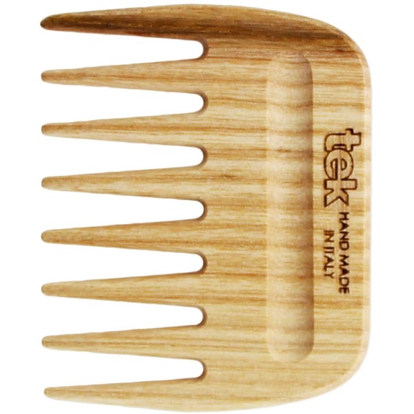 Peigne "Afro" à dents larges en bois de frêne - 100% Naturel - Tek