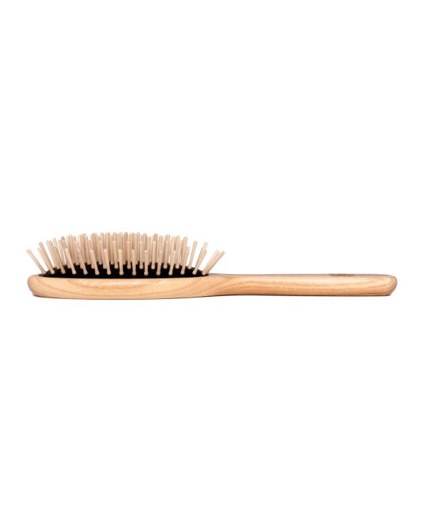 Brosse à Cheveux Ovale en Bois de Frêne Antistatique - 100% naturelle - Tek Tek (Made In Italy) - 2