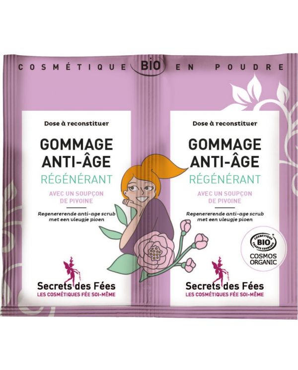 Gommage Anti-Age régénérant à la pivoine Bio (PEEL-OFF) - Sachet 2 doses de 4,5 g - Secrets des Fées