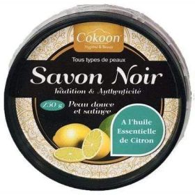 Savon noir à l'Huile de Citron pour visage et corps 250g - Cokoon