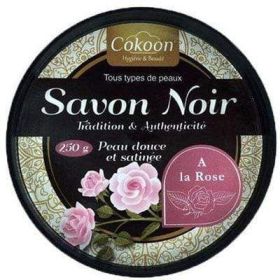 Savon noir à la Rose pour visage et corps 250g - Cokoon