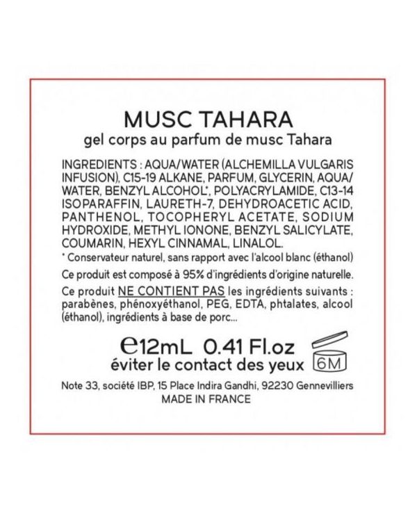 Musc Tahara (Musc Blanc) - Hygiène Intime - 12ml - Note33