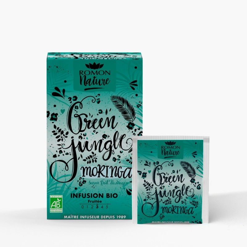 Infusion Plaisir Green Jungle Moringa Bio - 16 sachets - Romon Nature