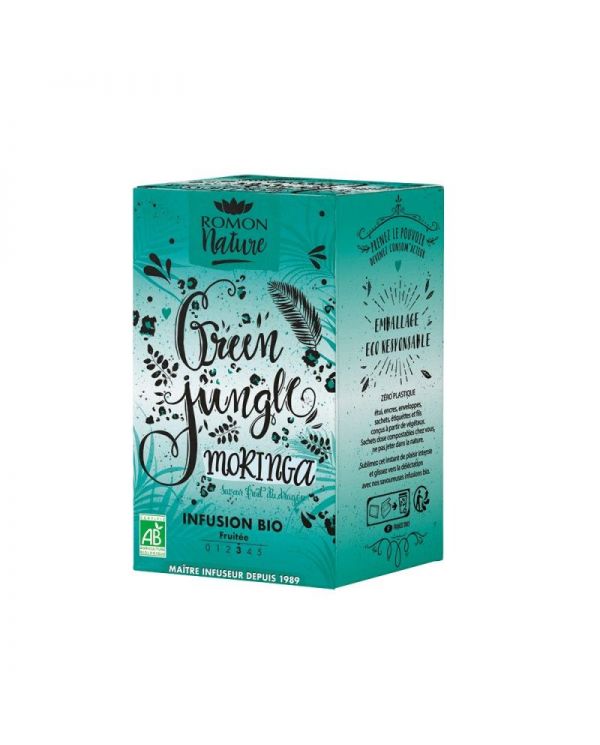 Infusion Plaisir Green Jungle Moringa Bio - 16 sachets - Romon Nature