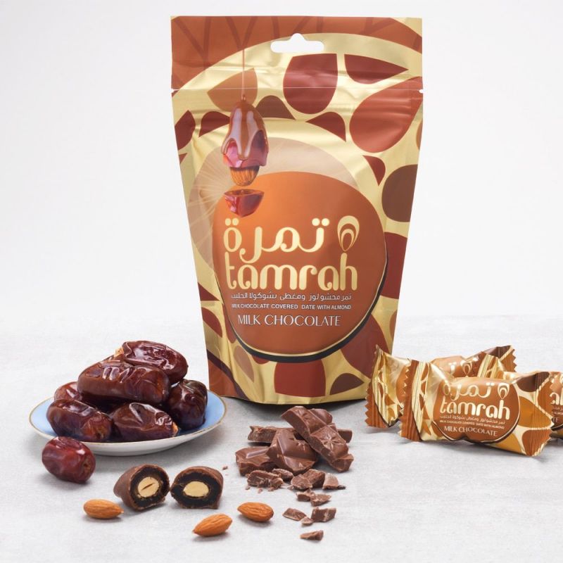 Tamrah Milk Chocolate - Dattes aux amandes enrobées de Chocolat au lait