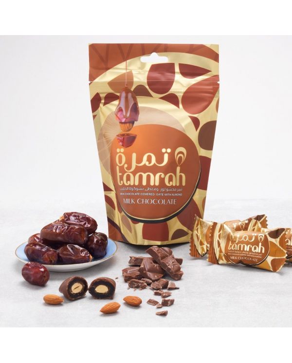 Tamrah Milk Chocolate - Dattes aux amandes enrobées de Chocolat au lait