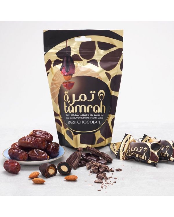 Tamrah Dark Chocolate - Dattes aux amandes enrobées de Chocolat noir