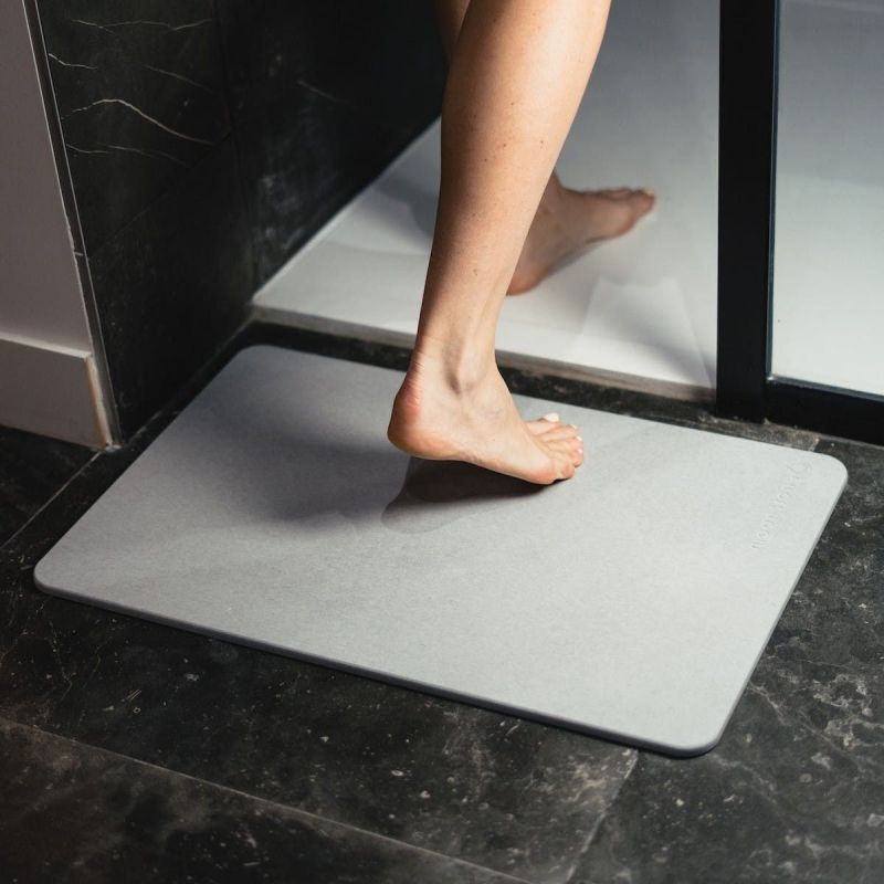 Tapis de bain en Diatomite - Séchage instantané, Anti-dérapant, anti-bactérien et anti-odeurs