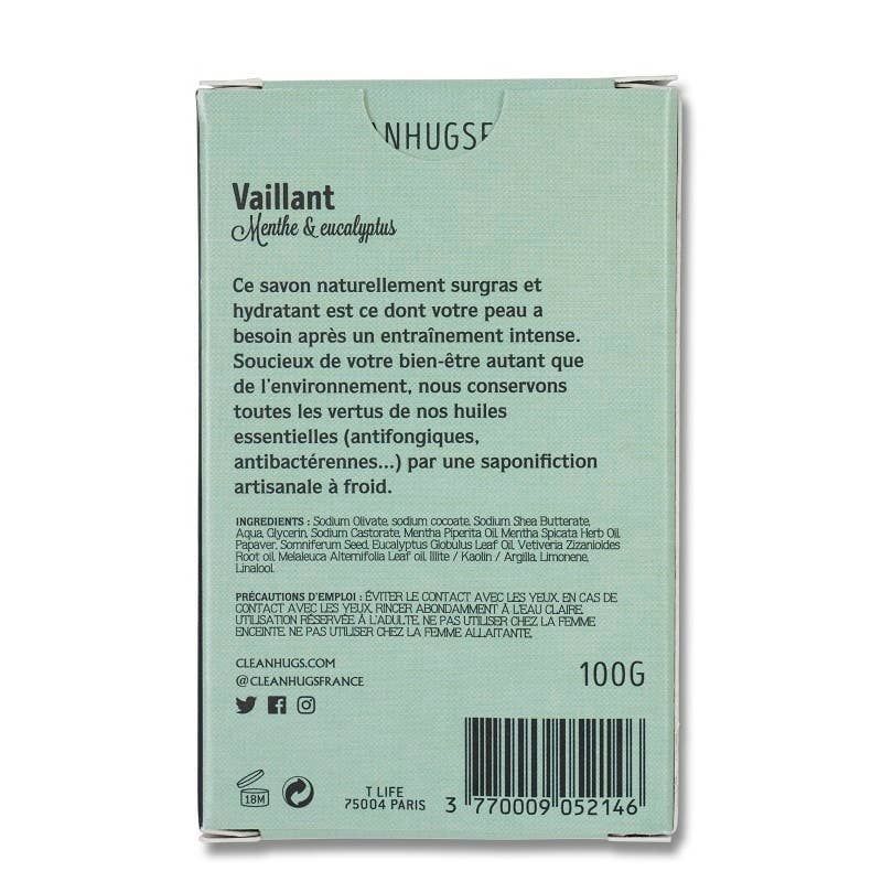 Savon Exfoliant & Eucalyptus Bio Vaillant pour sportifs (Homme) - 100 g - Clean Hugs