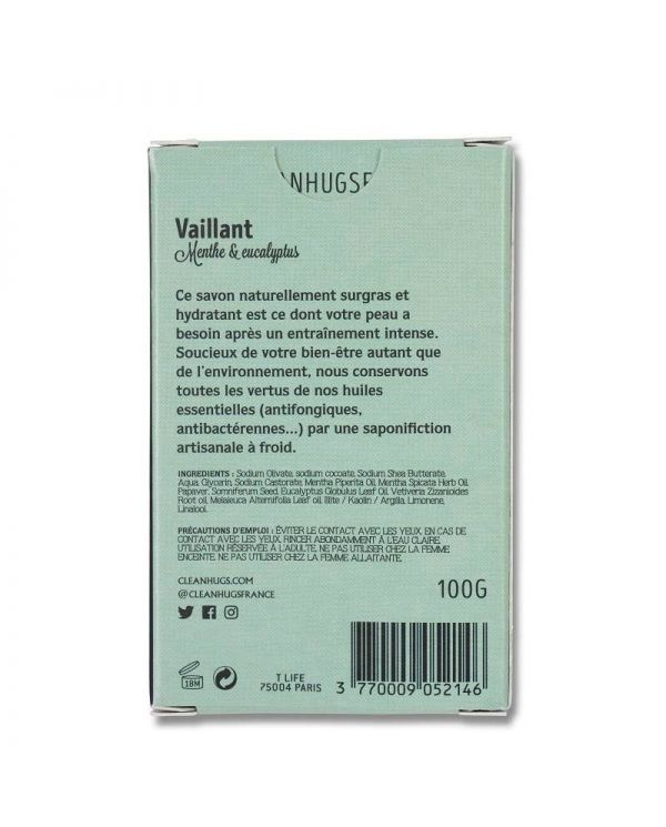 Savon Exfoliant & Eucalyptus Bio Vaillant pour sportifs (Homme) - 100 g - Clean Hugs