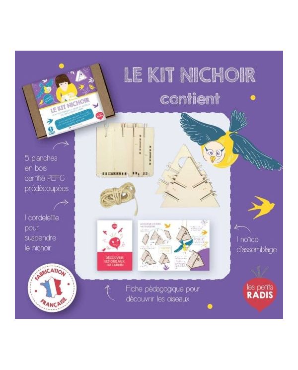 Kit Nichoir - Oiseaux dans le jardin - Les petits Radis