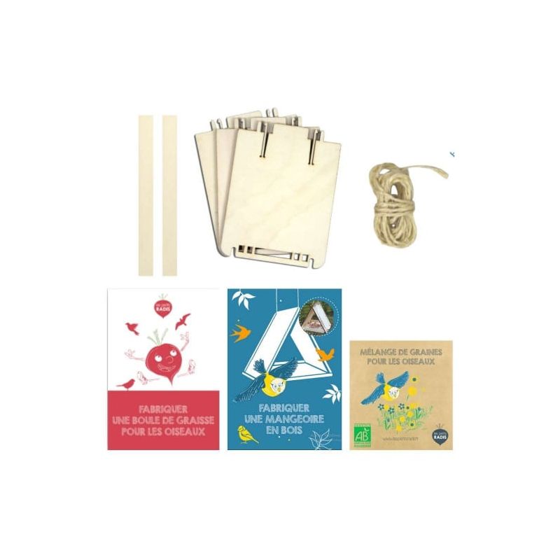 Kit Mangeoire pour oiseaux dans le jardin - Les petits Radis