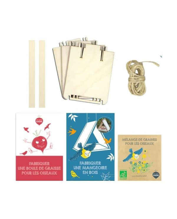 Kit Mangeoire pour oiseaux dans le jardin - Les petits Radis