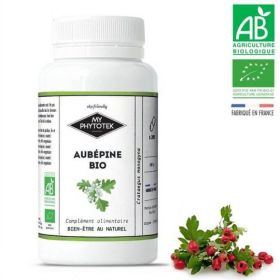 Gélules d'Aubépine Bio - 200 gélules de 840mg - MyPhytotek