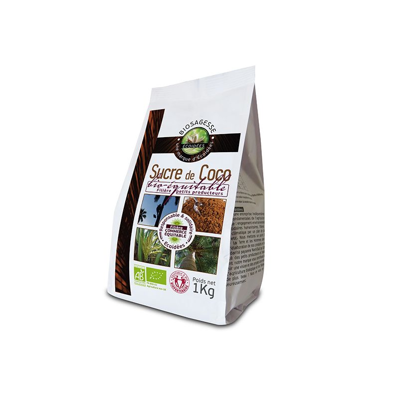 Sucre de Coco Bio en poudre - 1kg  - Ecoidées