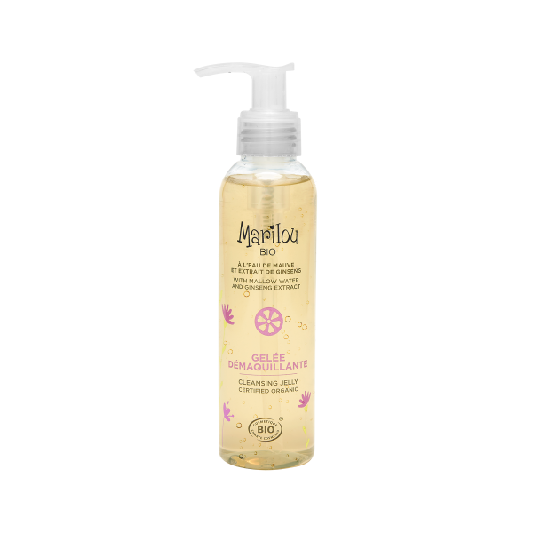 Gelée démaquillante Bio à l'eau de Mauve et Ginseng - 150 ml - Marilou