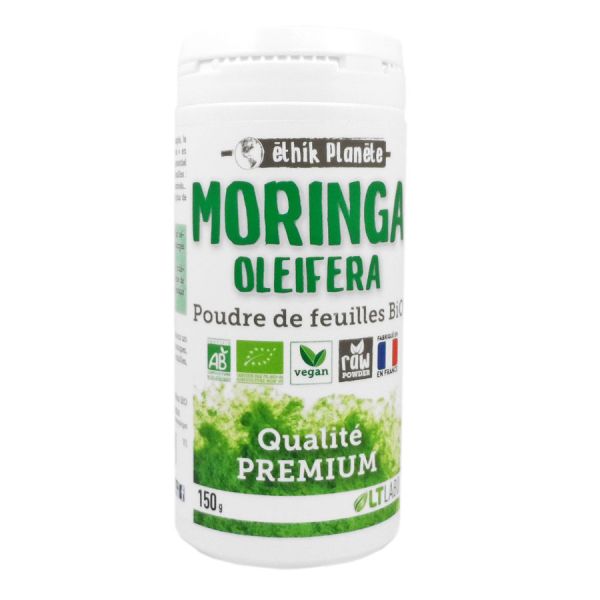 Poudre de Moringa Bio (Feuilles Moulues) - 150g - Éthik Planète LT Labo