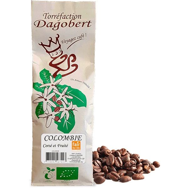 Café Colombie Bio et équitable 100% Arabica - Les Cafés Dagobert