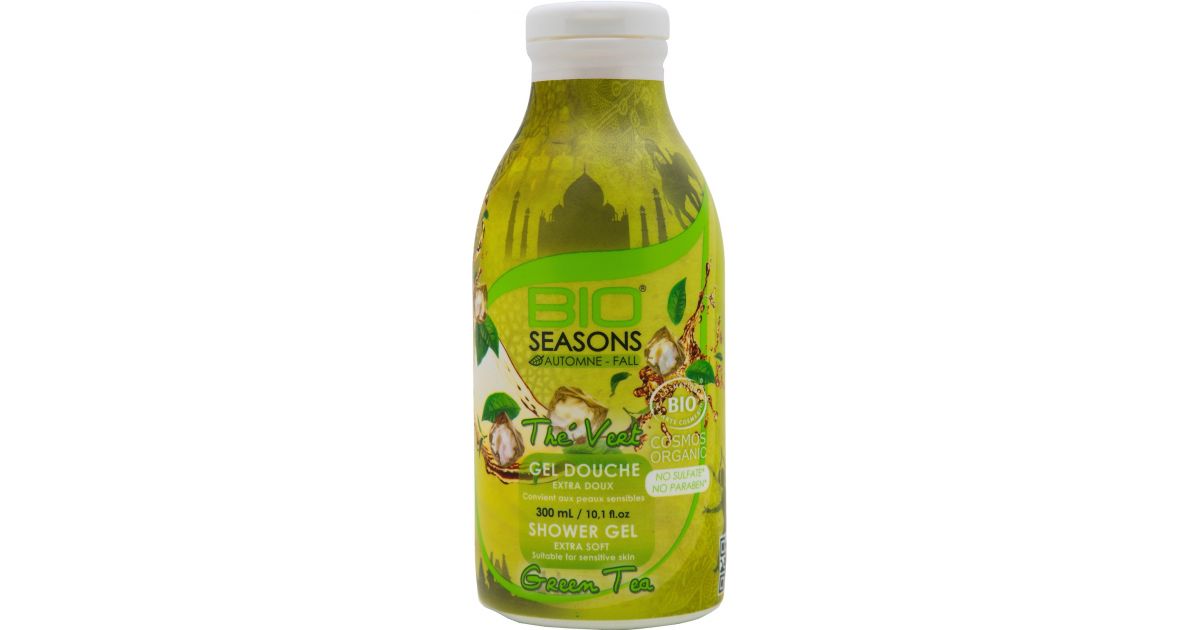 Gel Douche Bio au Thé Vert extra doux 300 ml Bio Seasons