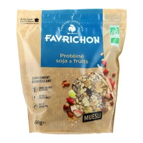 Muesli Protéiné Soja & Fruits Bio - 450g  - Favrichon