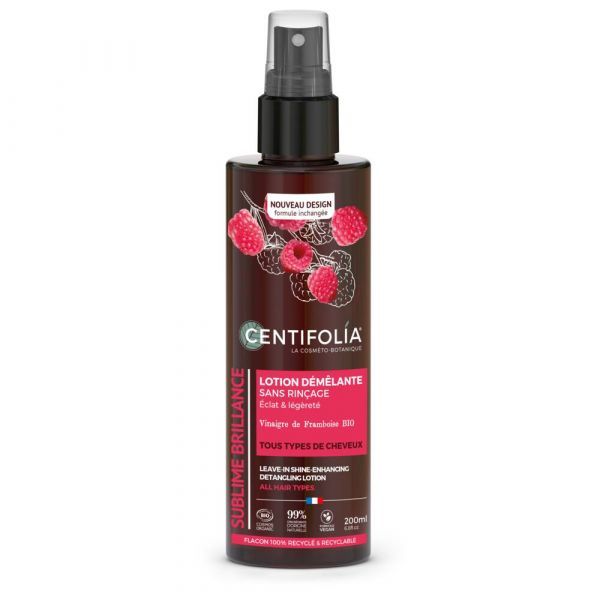 Lotion Démêlante Sans Rinçage Bio au vinaigre de Framboise - 200 ml - Centifolia