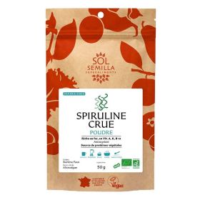 Spiruline Bio crue en poudre du Burkina Faso - 50g - Super aliment - Sol Semilla