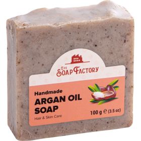 Savon à l'huile d'argan artisanal - Visage, corps et cheveux - 100 g - The Soap Factory