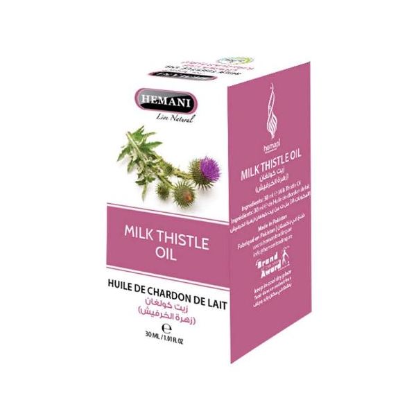 Huile de Chardon de Lait (Milk Thistle Oil) - 30 ml - 100% Naturelle - Hemani