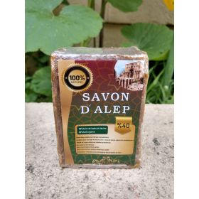 Savon d'Alep avec 40% de Laurier pour Visage et Corps - 100% Naturel - 200g