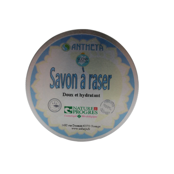 Savon à raser au lait de chèvre - Doux et Hydratant (Boite Alu) 90 g - Antheya