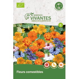 Fleurs comestibles Bio - Sachet de fleurs à semer - Semences Vivantes