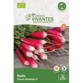 Graines de Radis french breakfast 2 Bio - Sachet de 400 graines à planter - Semences Vivantes