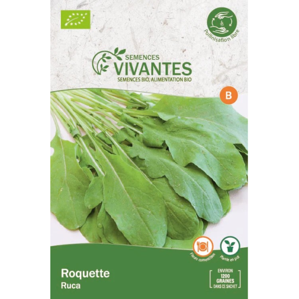 Graines de Roquette Ruca Bio - Sachet de 1200 graines à planter - Semences Vivantes