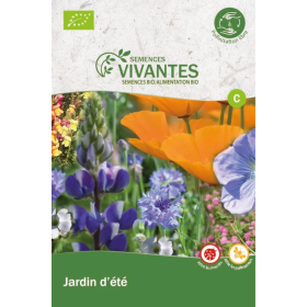 Fleurs Jardin d'été Bio - Sachet de Fleurs à semer - Semences Vivantes