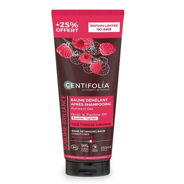 Baume Démêlant Après-Shampooing Bio - Framboise, Coco & Kératine Végétale - 250 ml - Centifolia