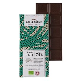 Tablette de Chocolat noir 74% Saint Domingue (Grand cru) - BELLEDONNE