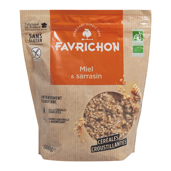 Céréales croustillantes Miel & Sarrasin Bio (Muesli) - 500g  - Favrichon