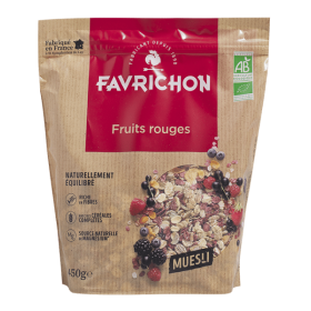 Céréales Muesli Fruits Rouges Bio - 450g - Favrichon