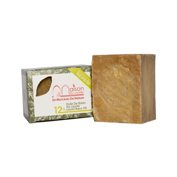 Savon d'Alep à l'Olive & Huile de Baie de Laurier 12% - 100g - Maison du Laurier