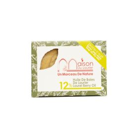 Savon d'Alep à l'Olive & Huile de Baie de Laurier 12% - 100g - Maison du Laurier