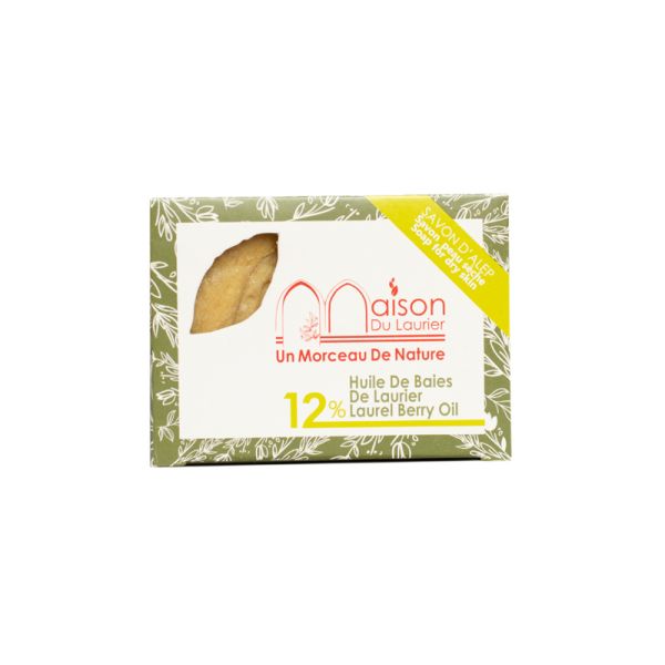 Savon d'Alep à l'Olive & Huile de Baie de Laurier 12% - 100g - Maison du Laurier