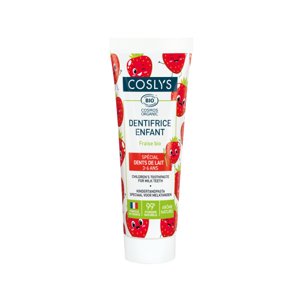 Dentifrice enfant à la Fraise Bio - 50ml - Coslys