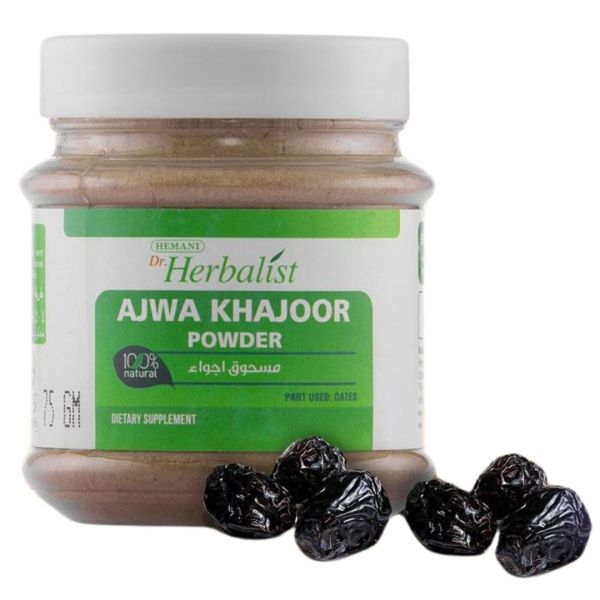 Dattes Ajwa Khajoor en poudre - 100g - Dr. Herbalist - Hemani